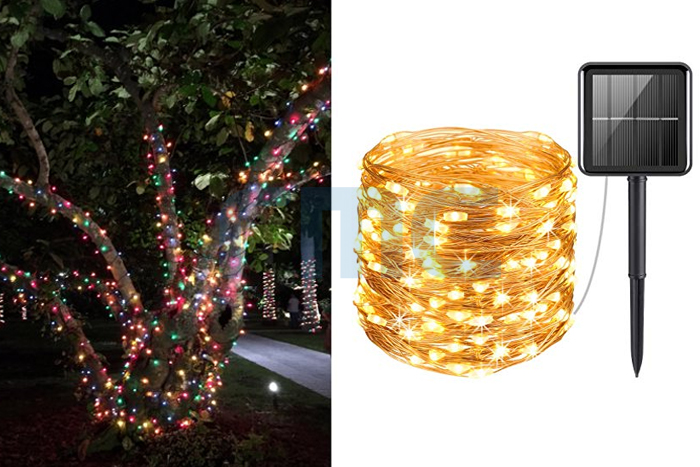 Đèn dây cổ tích năng lượng mặt trời là một lựa chọn hoàn hảo để cung cấp ánh sáng tạo điểm nhấn cho khu vườn của bạn. Những mẫu đèn này tương tự đèn Giáng Sinh nhưng chúng lại có sẵn các màu và chiếu sáng tiết kiệm năng lượng.
